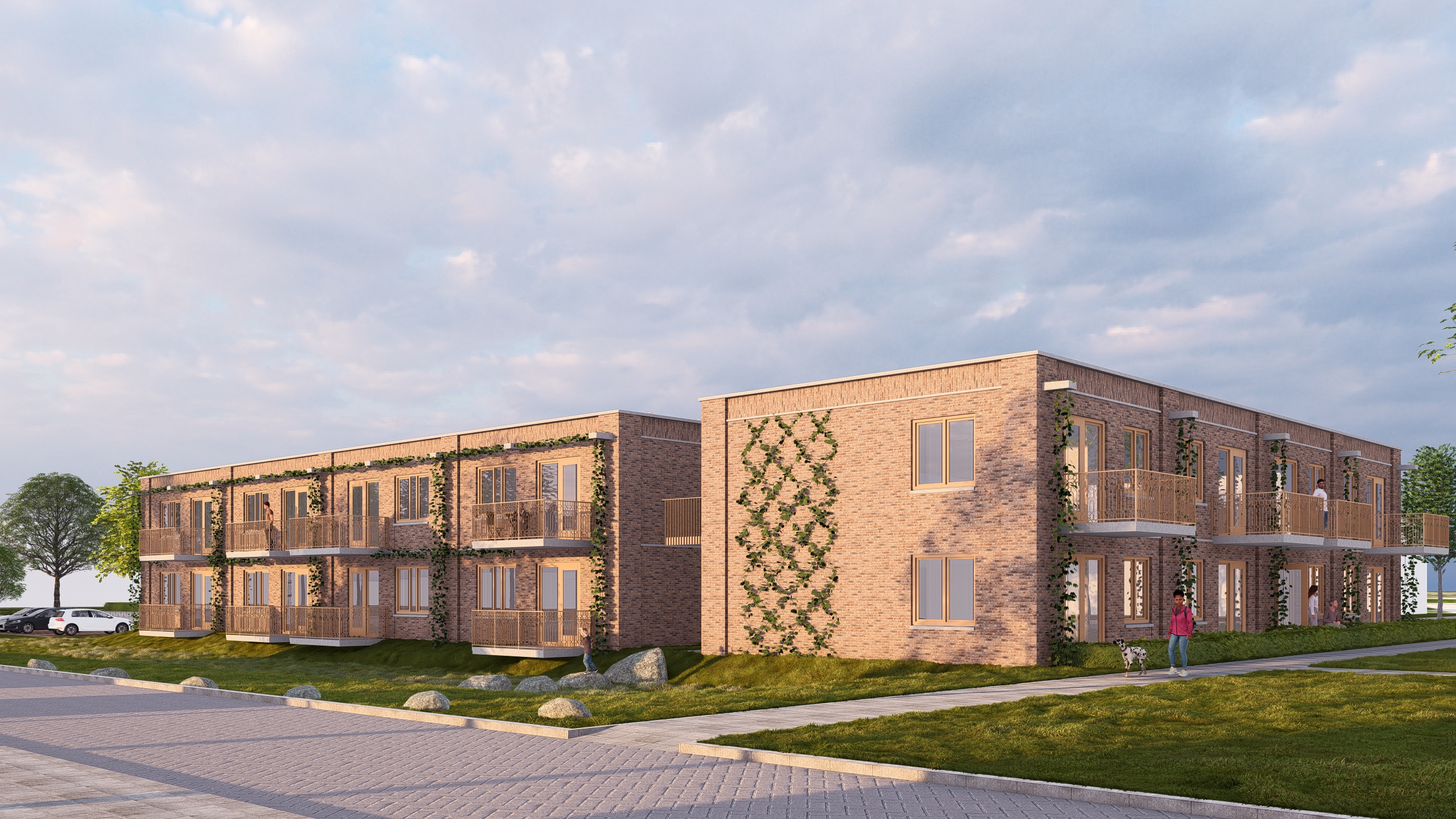 Bouwbord onthuld voor 16 betaalbare appartementen in Nieuw-Amsterdam : Bouwbord onthuld voor 16 betaalbare appartementen in Nieuw-Amsterdam